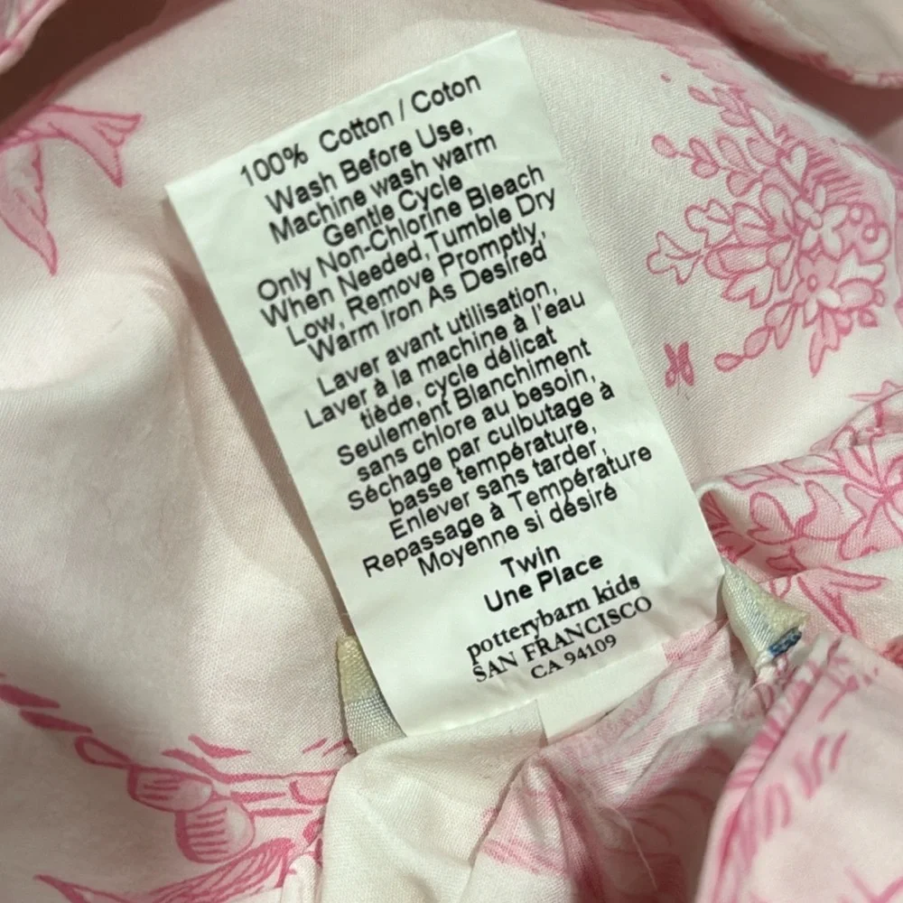 ISABELLE TOILE DUVET Cover & 2 PILLOWCASE  HOUSSE DE COUETTE pottery barn kids